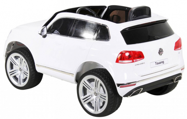 Masinuta electrica Premier Volkswagen Touareg, 12V, roti cauciuc EVA, scaun piele ecologica, alb [5]