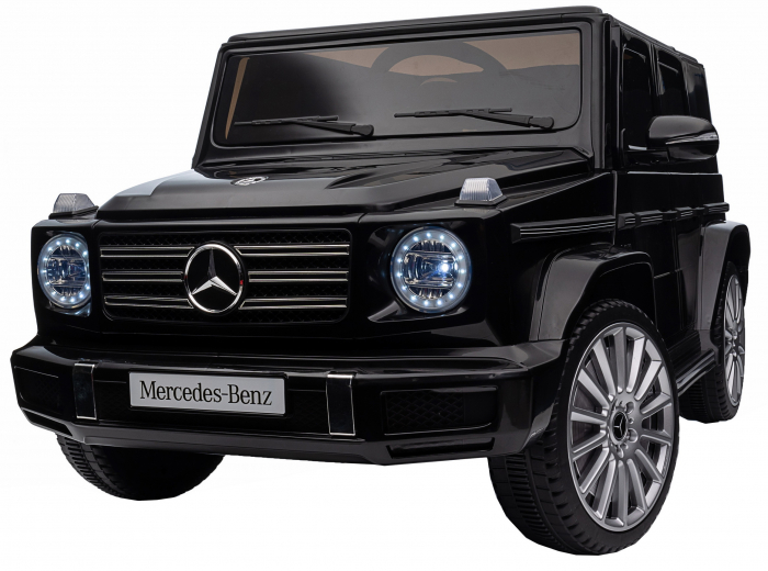 Masinuta electrica Premier 4x4 Mercedes G500, 12V, roti cauciuc EVA, scaun piele ecologica, negru [32]
