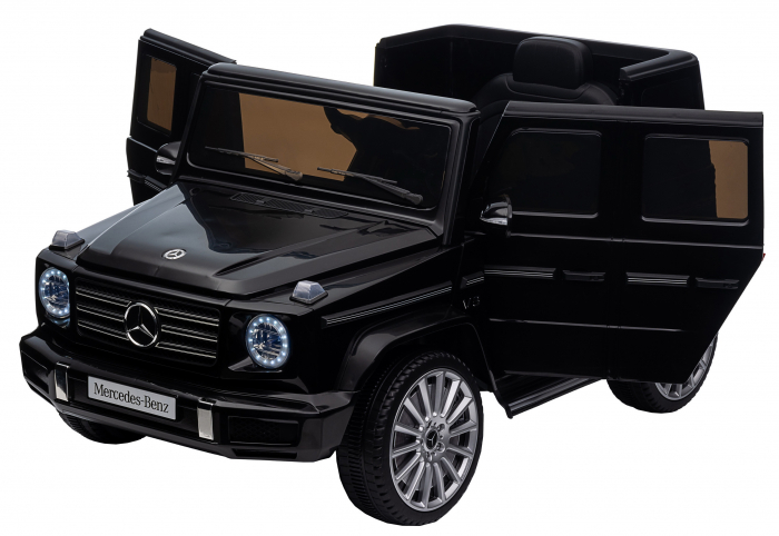 Masinuta electrica Premier 4x4 Mercedes G500, 12V, roti cauciuc EVA, scaun piele ecologica, negru [29]