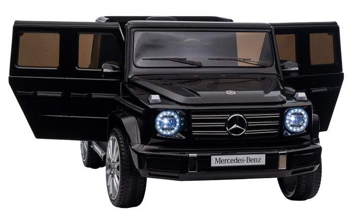 Masinuta electrica Premier 4x4 Mercedes G500, 12V, roti cauciuc EVA, scaun piele ecologica, negru [28]