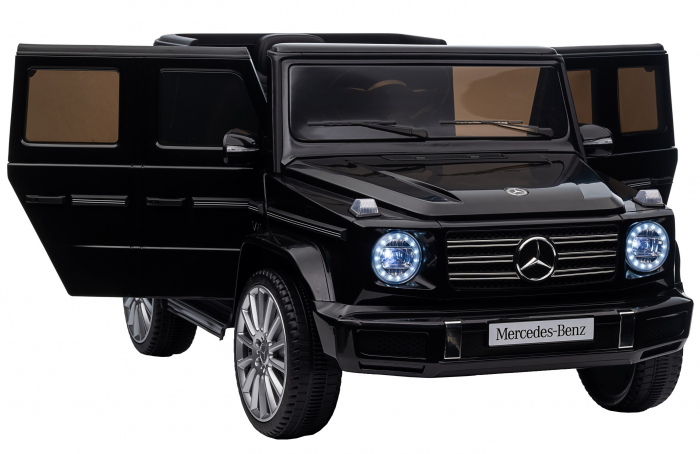 Masinuta electrica Premier 4x4 Mercedes G500, 12V, roti cauciuc EVA, scaun piele ecologica, negru [27]