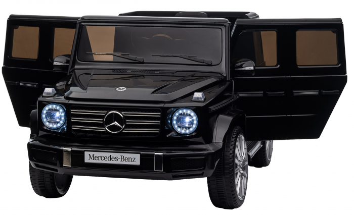Masinuta electrica Premier 4x4 Mercedes G500, 12V, roti cauciuc EVA, scaun piele ecologica, negru [19]
