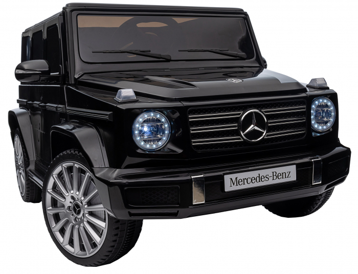 Masinuta electrica Premier 4x4 Mercedes G500, 12V, roti cauciuc EVA, scaun piele ecologica, negru [33]