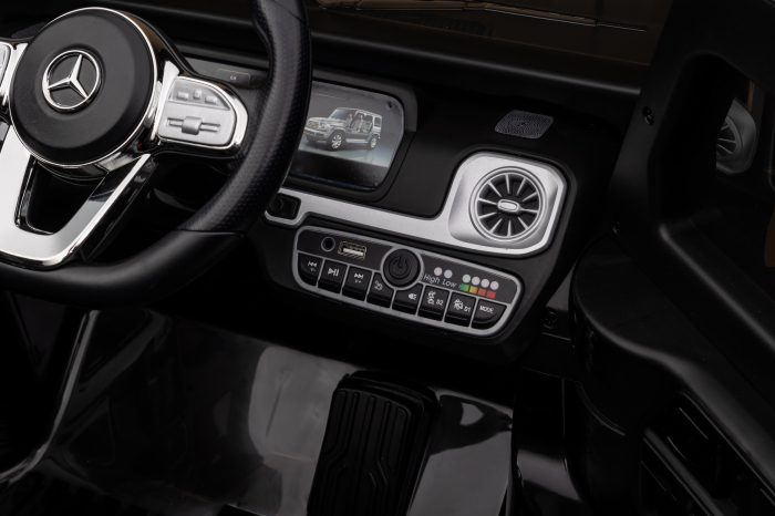 Masinuta electrica Premier 4x4 Mercedes G500, 12V, roti cauciuc EVA, scaun piele ecologica, negru [38]