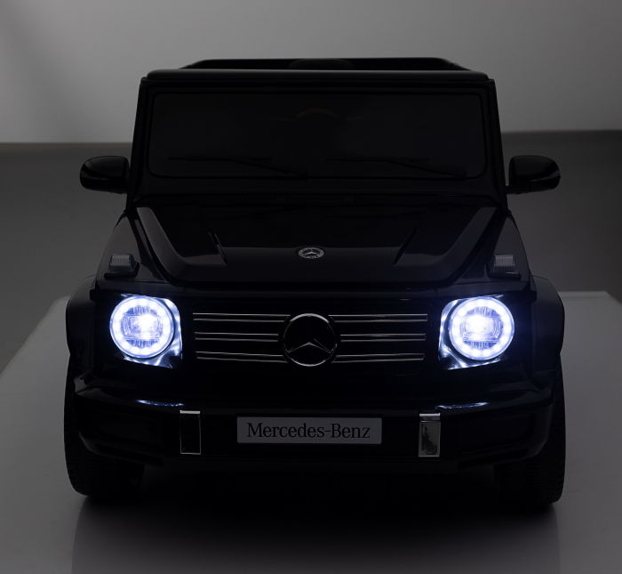 Masinuta electrica Premier 4x4 Mercedes G500, 12V, roti cauciuc EVA, scaun piele ecologica, negru [40]