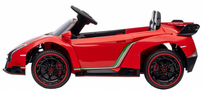 Masinuta electrica Premier 4x4 Lamborghini Veneno S, 12V, roti cauciuc EVA, scaun piele ecologica, rosu [5]