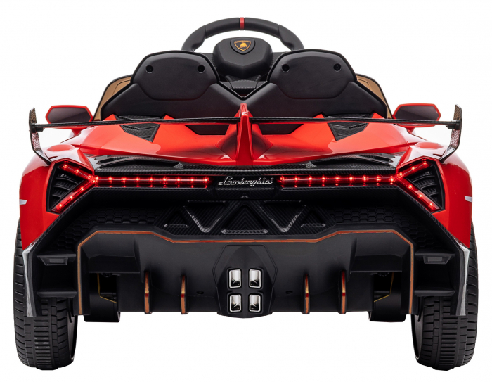 Masinuta electrica Premier 4x4 Lamborghini Veneno S, 12V, roti cauciuc EVA, scaun piele ecologica, rosu [9]
