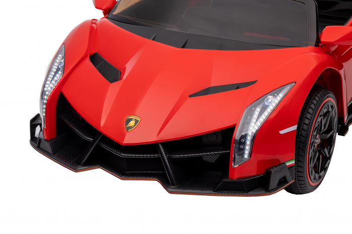 Masinuta electrica Premier 4x4 Lamborghini Veneno S, 12V, roti cauciuc EVA, scaun piele ecologica, rosu [32]