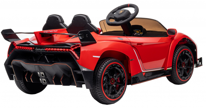 Masinuta electrica Premier 4x4 Lamborghini Veneno S, 12V, roti cauciuc EVA, scaun piele ecologica, rosu [11]