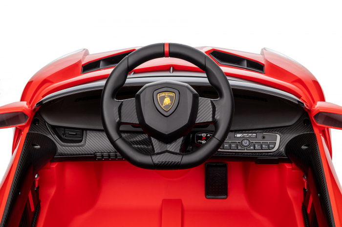 Masinuta electrica Premier 4x4 Lamborghini Veneno S, 12V, roti cauciuc EVA, scaun piele ecologica, rosu [35]