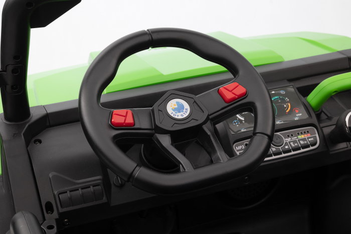 Buggy electric 4x4 Premier Terra, 24V, roti cauciuc EVA, scaun piele ecologica, verde [16]