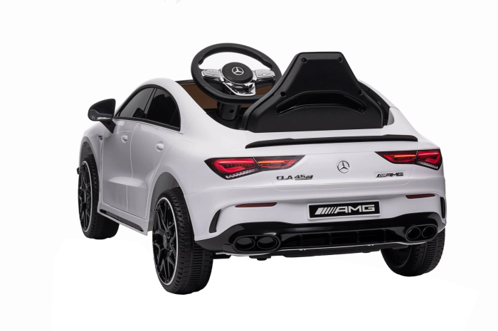 Masinuta electrica Premier 4x4 Mercedes CLA-45, 12V, roti cauciuc EVA, scaun piele ecologica, alb [6]