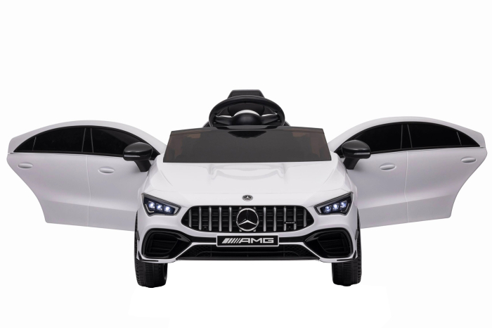 Masinuta electrica Premier 4x4 Mercedes CLA-45, 12V, roti cauciuc EVA, scaun piele ecologica, alb [4]