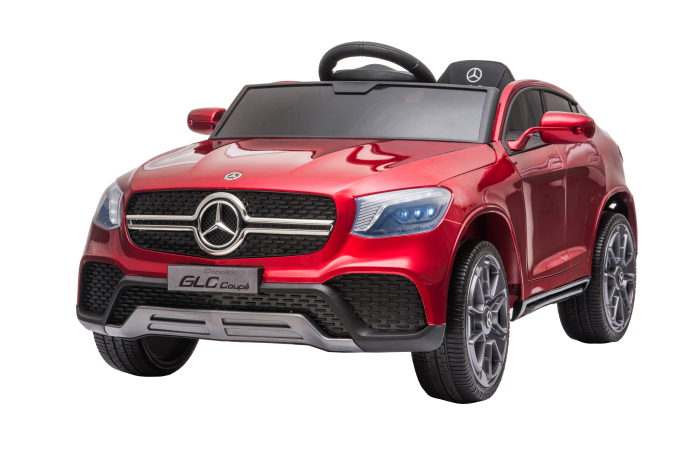 Masinuta electrica Premier Mercedes GLC Concept Coupe Facelift, 12V, roti cauciuc EVA, scaun piele ecologica, visiniu [22]