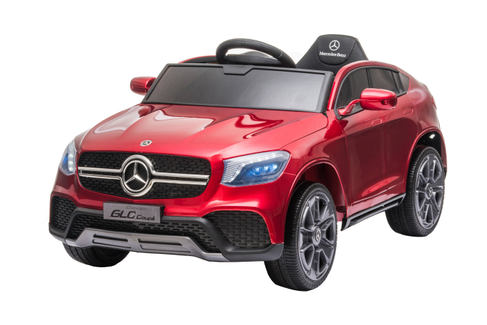 Masinuta electrica Premier Mercedes GLC Concept Coupe Facelift, 12V, roti cauciuc EVA, scaun piele ecologica, visiniu [3]