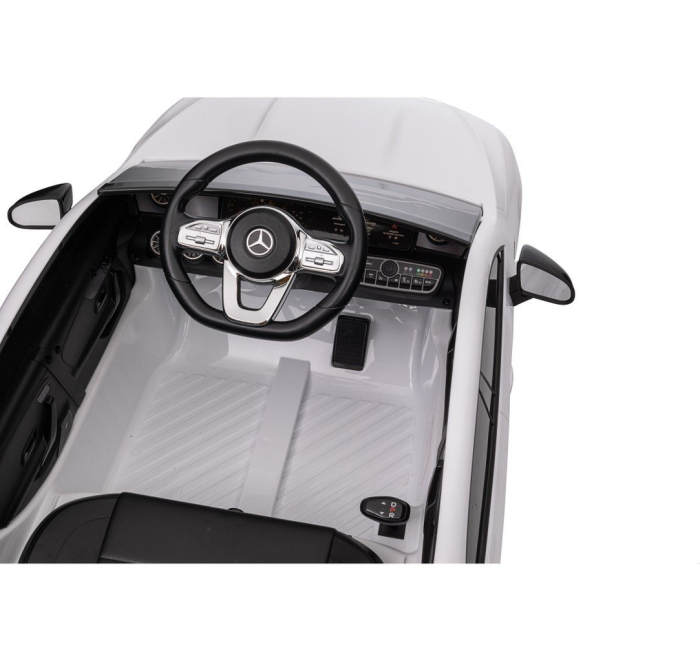 Masinuta electrica Premier 4x4 Mercedes CLA-45, 12V, roti cauciuc EVA, scaun piele ecologica, alb [10]