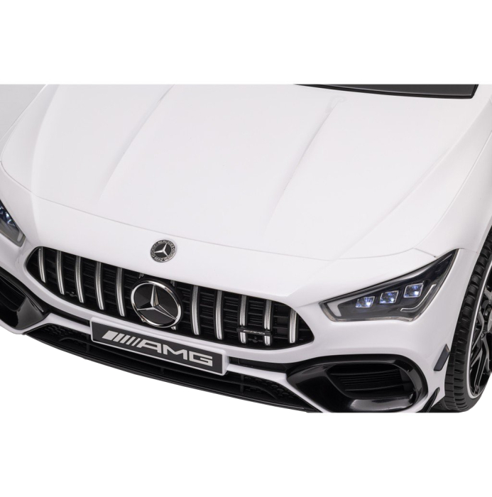 Masinuta electrica Premier 4x4 Mercedes CLA-45, 12V, roti cauciuc EVA, scaun piele ecologica, alb [7]
