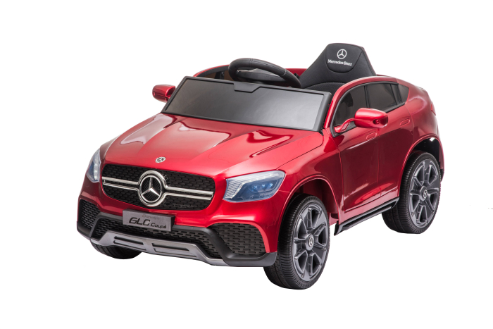 Masinuta electrica Premier Mercedes GLC Concept Coupe Facelift, 12V, roti cauciuc EVA, scaun piele ecologica, visiniu [21]