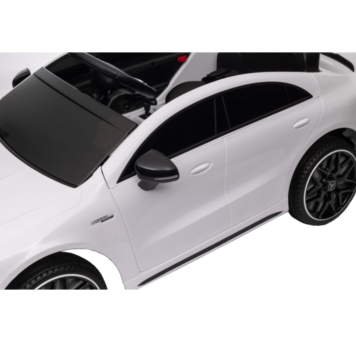 Masinuta electrica Premier 4x4 Mercedes CLA-45, 12V, roti cauciuc EVA, scaun piele ecologica, alb [8]