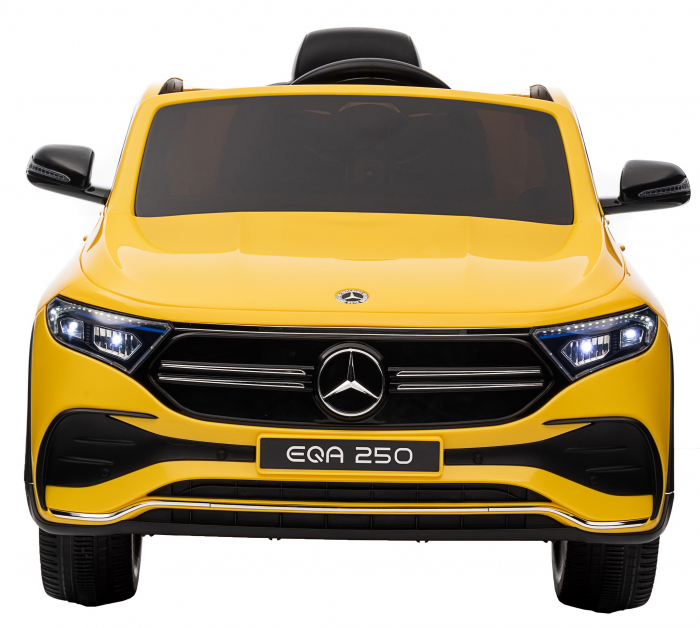 Masinuta electrica Premier 4x4 Mercedes EQA 250, 12V, roti cauciuc EVA, scaun piele ecologica, galben [2]