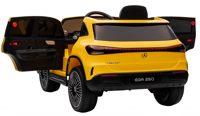 Masinuta electrica Premier 4x4 Mercedes EQA 250, 12V, roti cauciuc EVA, scaun piele ecologica, galben [18]