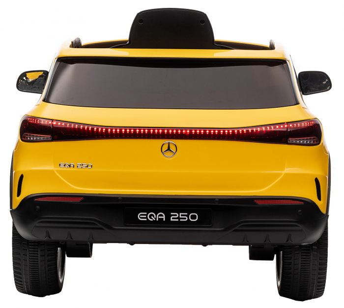 Masinuta electrica Premier 4x4 Mercedes EQA 250, 12V, roti cauciuc EVA, scaun piele ecologica, galben [7]