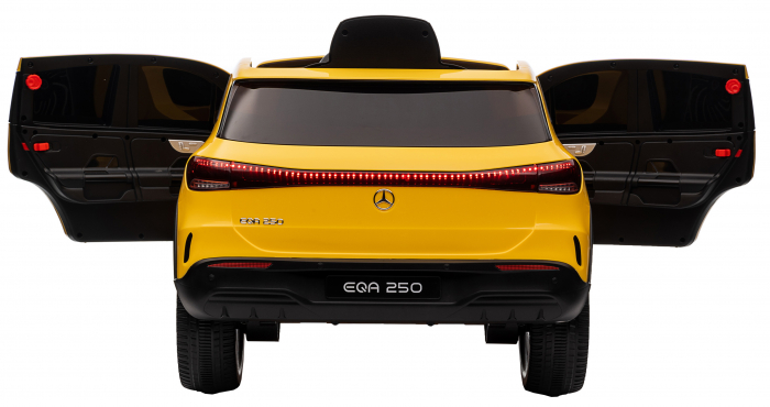 Masinuta electrica Premier 4x4 Mercedes EQA 250, 12V, roti cauciuc EVA, scaun piele ecologica, galben [19]