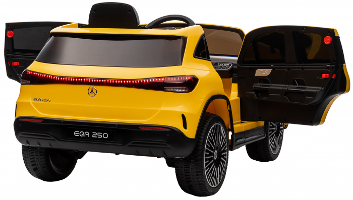 Masinuta electrica Premier 4x4 Mercedes EQA 250, 12V, roti cauciuc EVA, scaun piele ecologica, galben [20]