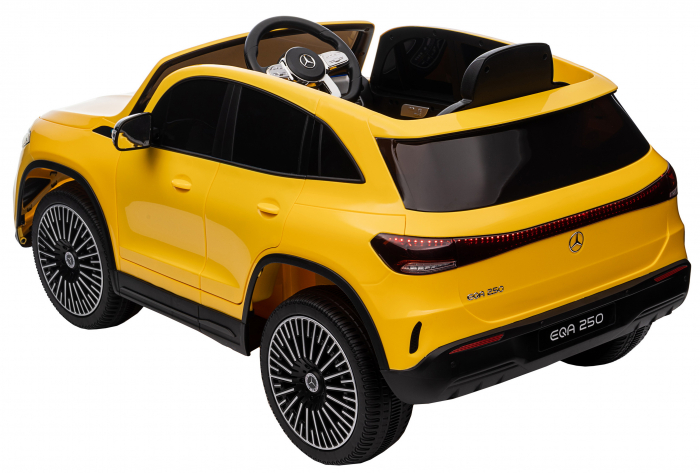 Masinuta electrica Premier 4x4 Mercedes EQA 250, 12V, roti cauciuc EVA, scaun piele ecologica, galben [28]