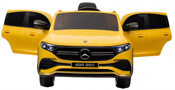 Masinuta electrica Premier 4x4 Mercedes EQA 250, 12V, roti cauciuc EVA, scaun piele ecologica, galben [13]