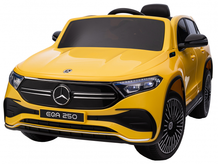 Masinuta electrica Premier 4x4 Mercedes EQA 250, 12V, roti cauciuc EVA, scaun piele ecologica, galben [29]
