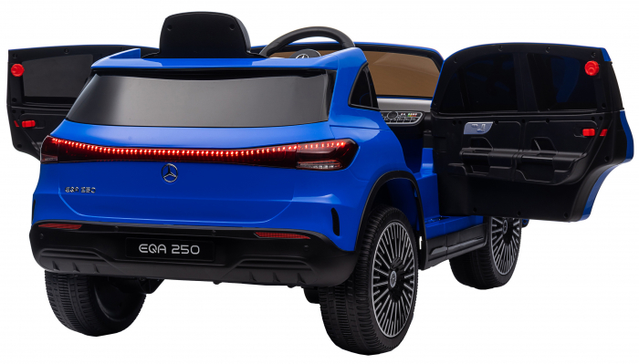 Masinuta electrica Premier 4x4 Mercedes EQA 250, 12V, roti cauciuc EVA, scaun piele ecologica, albastru [21]