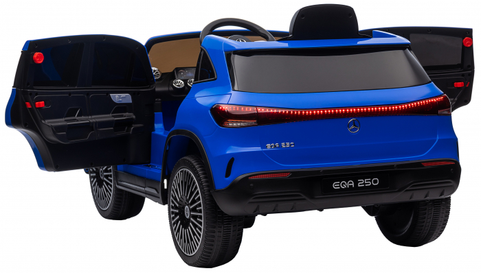 Masinuta electrica Premier 4x4 Mercedes EQA 250, 12V, roti cauciuc EVA, scaun piele ecologica, albastru [19]