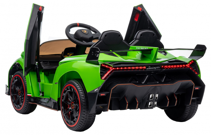 Masinuta electrica Premier 4x4 Lamborghini Veneno S, 12V, roti cauciuc EVA, scaun piele ecologica, verde [21]