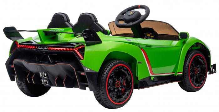 Masinuta electrica Premier 4x4 Lamborghini Veneno S, 12V, roti cauciuc EVA, scaun piele ecologica, verde [11]