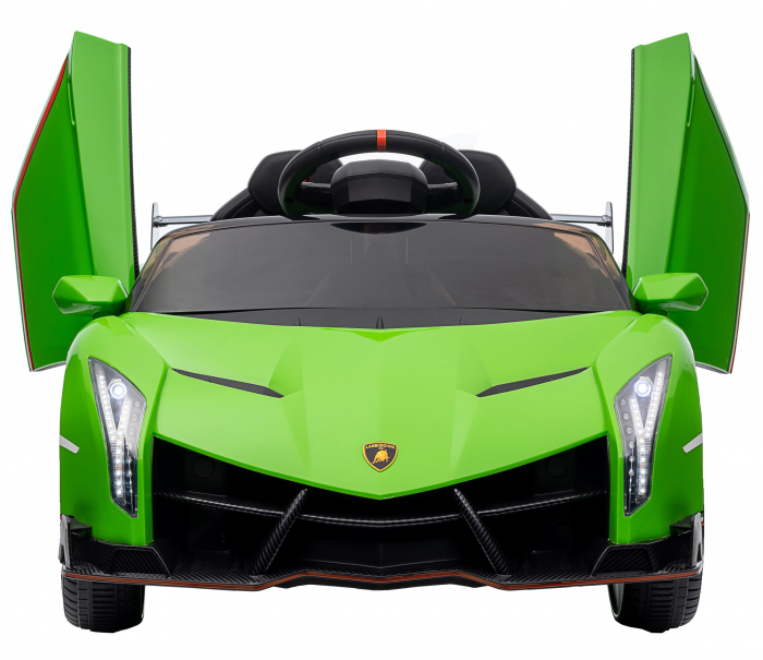 Masinuta electrica Premier 4x4 Lamborghini Veneno S, 12V, roti cauciuc EVA, scaun piele ecologica, verde [15]