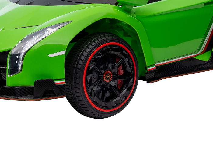 Masinuta electrica Premier 4x4 Lamborghini Veneno S, 12V, roti cauciuc EVA, scaun piele ecologica, verde [36]