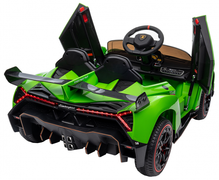 Masinuta electrica Premier 4x4 Lamborghini Veneno S, 12V, roti cauciuc EVA, scaun piele ecologica, verde [29]