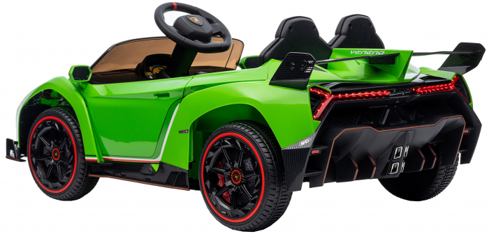 Masinuta electrica Premier 4x4 Lamborghini Veneno S, 12V, roti cauciuc EVA, scaun piele ecologica, verde [6]