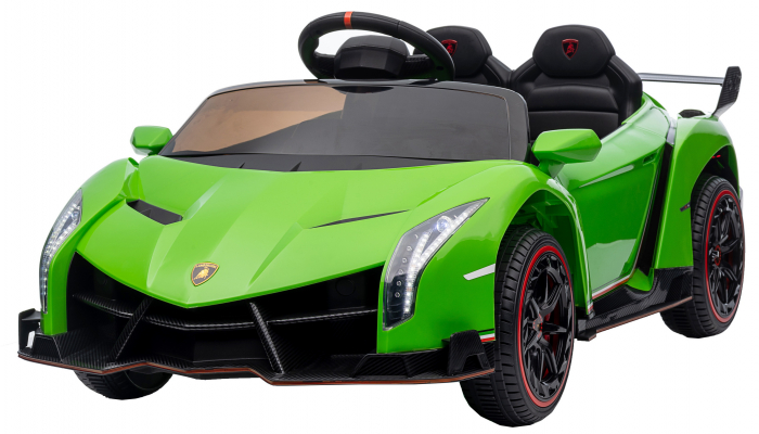 Masinuta electrica Premier 4x4 Lamborghini Veneno S, 12V, roti cauciuc EVA, scaun piele ecologica, verde [3]