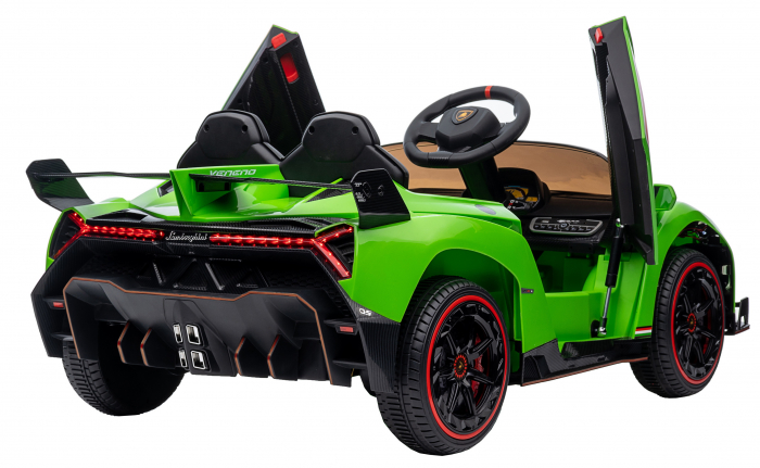 Masinuta electrica Premier 4x4 Lamborghini Veneno S, 12V, roti cauciuc EVA, scaun piele ecologica, verde [23]