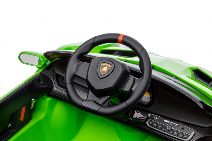 Masinuta electrica Premier 4x4 Lamborghini Veneno S, 12V, roti cauciuc EVA, scaun piele ecologica, verde [38]
