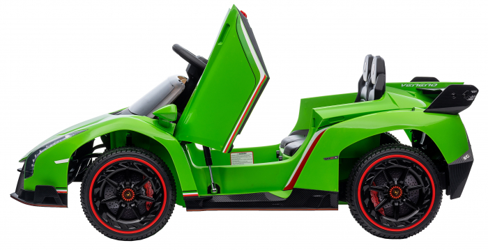 Masinuta electrica Premier 4x4 Lamborghini Veneno S, 12V, roti cauciuc EVA, scaun piele ecologica, verde [19]