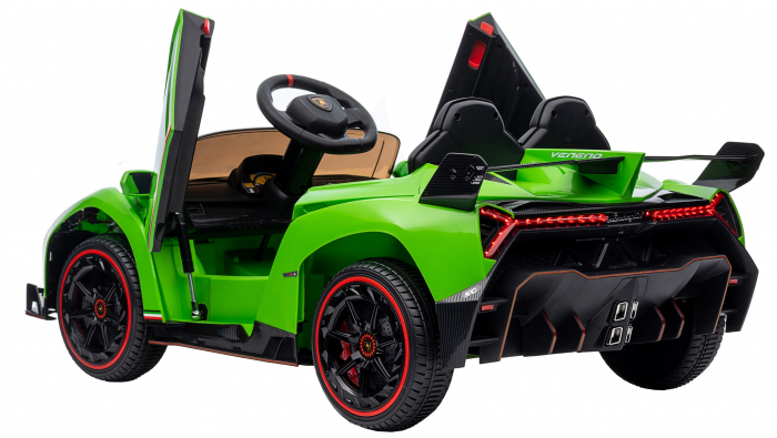 Masinuta electrica Premier 4x4 Lamborghini Veneno S, 12V, roti cauciuc EVA, scaun piele ecologica, verde [20]