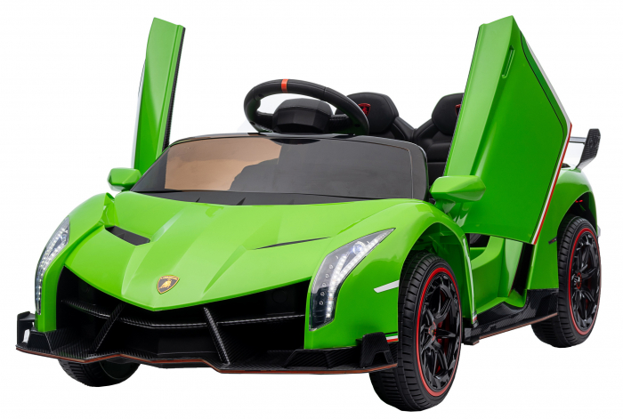Masinuta electrica Premier 4x4 Lamborghini Veneno S, 12V, roti cauciuc EVA, scaun piele ecologica, verde [16]