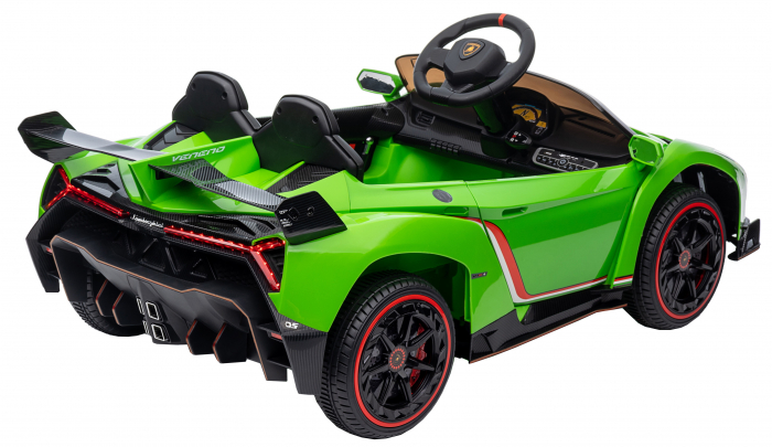Masinuta electrica Premier 4x4 Lamborghini Veneno S, 12V, roti cauciuc EVA, scaun piele ecologica, verde [31]