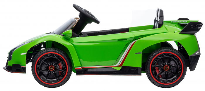 Masinuta electrica Premier 4x4 Lamborghini Veneno S, 12V, roti cauciuc EVA, scaun piele ecologica, verde [5]