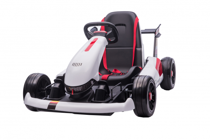 Kart electric Premier Hurry, 24V, roti cauciuc EVA, alb [2]