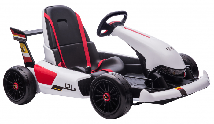 Kart electric Premier Hurry, 24V, roti cauciuc EVA, alb [9]
