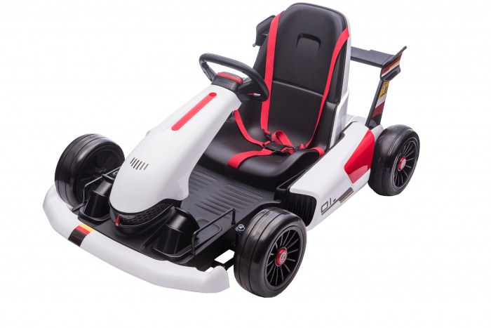 Kart electric Premier Hurry, 24V, roti cauciuc EVA, alb [12]